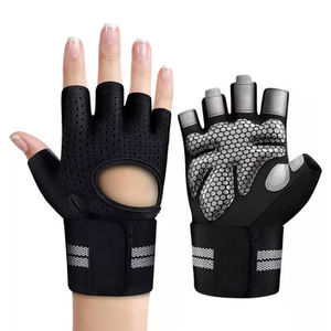Guantes Deportivos de Piel de Moda, Medios Dedos, Ligeros, Transpirables, Antideslizantes, para Gimnasio, Entrenamiento, Fitness, Levantamiento de Pesas - Product Image 3