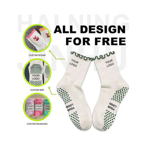 ถุงเท้าผ้าฝ้ายริบแบบคัสตอมสำหรับผู้หญิง สไตล์ระบายจีบ สำหรับโยคะ พิลาทิส และออกกำลังกาย - Product Image 4