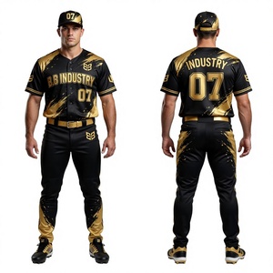 Uniforme de Béisbol Sublimado con Degradado de Mármol Blanco y Azul Premium, Kit Completo Profesional con Camiseta, Pantalones y Gorra - Product Image 4