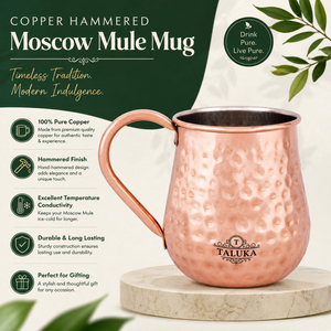 Mug en cuivre martelé de qualité supérieure pour Moscow Mule, avec poignée en cuivre et doublure en nickel, pour cocktails et bières – Fabricant et fournisseur - Product Image 4