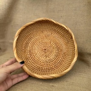 Bandeja de Servir de Ratán Tejida a Mano, Natural, Premium, Organizador de Almacenamiento para Cocina y Hogar, Ideal para Regalo - Product Image 3