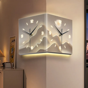 Modern <strong>Silent</strong> Running Drill-Free Digital Display Double-Sided Acrylic <strong>Wall</strong> <strong>Clock</strong> Moon-Light Back Single Face Electric <strong>Wall</strong> <strong>Clock</strong> - Product Image 6
