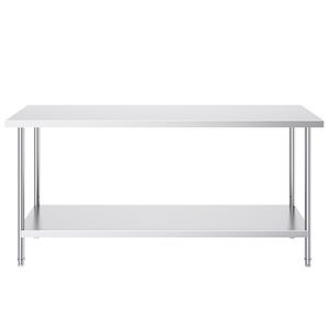 Tavolo da Lavoro in Acciaio Inox Resistente 24 X 72 X 34 Pollici, Capacità di Carico 880 Libbre, con 3 Livelli di Altezza Regolabili e Lavello - Product Image 5