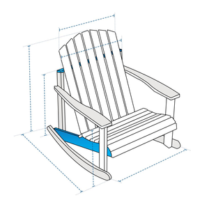 Housse de chaise à bascule Adirondack personnalisée HDT Y du Vietnam, imperméable, résistante aux UV, anti-poussière, beige - Product Image 2