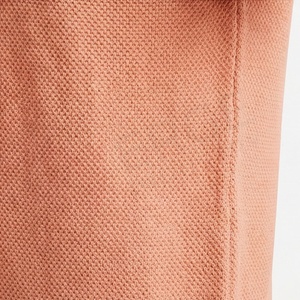 Men's <b>Peach</b> Knitted Short Sleeve Polo <b>Shirt</b> With Zipper Casual Solid Design Regular Fit - Product Image 5