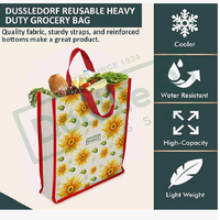 Sac de transport multifonctionnel en toile de coton écologique, sac de courses réutilisable avec poignées renforcées pour les courses, les fruits, les légumes, le lait
