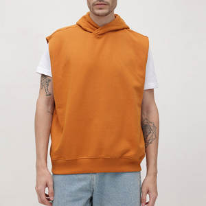 Camiseta sin mangas con capucha para hombre, ajuste muscular, para gimnasio, entrenamiento, culturismo, con espacio para estampado - Product Image 1