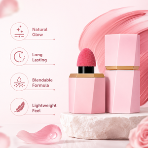 Rubor Líquido Orgánico al por Mayor |   Tinte Cremoso para Mejillas a Base de Hierbas con Logotipo Personalizado |   Maquillaje Facial Vegano de Larga Duración, Acabado Dewy, Resistente al Agua - Product Image 3