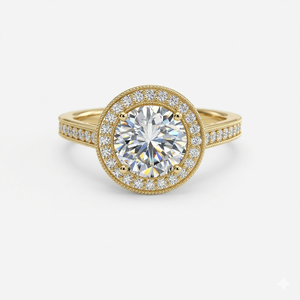 แหวนแต่งงาน/หมั้นทรงคลาสสิกประดับเพชรโมอิสซาไนต์ ดีไซน์มิลเกรน ชุบแพลตตินั่ม เงินแท้ 925 แฟชั่นทันสมัย - Product Image 1