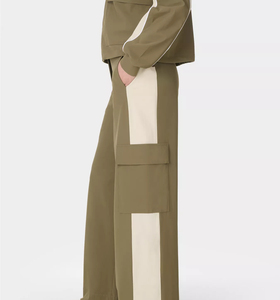 Pantalon de yoga léger et respirant pour femme, de haute qualité, taille mi-haute, coupe droite et large, idéal pour l'entraînement - Product Image 1