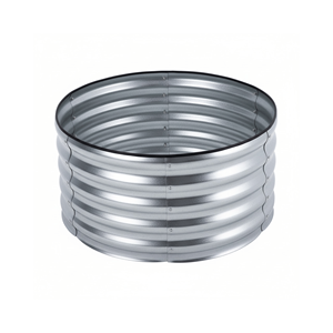 Bac à légumes surélevé en métal rond pour l'extérieur, en acier galvanisé, pour légumes et fleurs, fournitures de jardinage GB015 - Product Image 1