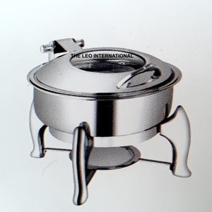 Plat à réchaud en acier inoxydable robuste au design classique pour le service de buffet dans les hôtels, restaurants et événements - Product Image 4