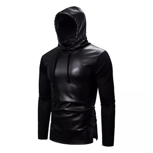 Chaqueta de Invierno para Hombre, de Cuero Genuino, con Capucha, Cuello Alto, Logotipo Frontal, Corte Ajustado, Impermeable, Suave, Transpirable, de Secado Rápido, con Cierre de Cremallera - Product Image 6
