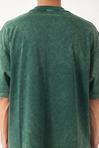 Heavyweight Custom Fabric Oversized <b>Bleached</b> Acid Wash Distressed T-Shirt Featuring Decorative Short Sleeve Unisex Crewneck - Product Image 2