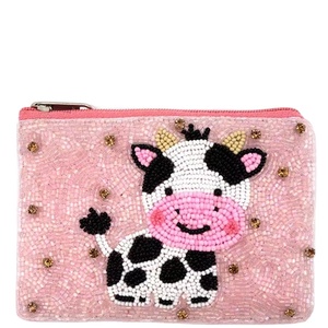 Woman Beaded Coin Pouch Handmade Beaded Wallet Glass Beaded Wallet Beaded Bag - Product Image 1