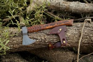 Hache Viking artisanale de qualité industrielle en acier à haute teneur en carbone, à dos plat, pour la survie en extérieur, avec manche en bois, Jahangir - Product Image 5