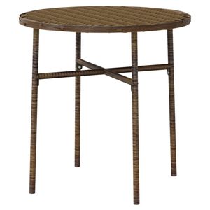 Ensemble de salle à manger d'extérieur moyen en rotin PE marron avec structure en acier thermolaqué pour jardin - Product Image 5