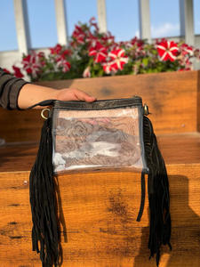 Nouveau design Sac transparent à franges Sac en cuir sculpté élégant usiné à la main Sacs en cuir multi-usages pour femmes multi-usages - Product Image 4