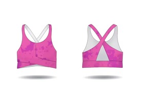 Sujetador deportivo sin costuras para mujer, transpirable, de alto soporte, de secado rápido, elástico en cuatro direcciones, con logo frontal, top de gimnasio, venta al por mayor personalizada - Product Image 4