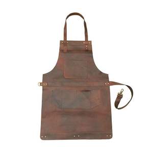 Delantal de Cuero Clásico sin Mangas, Transpirable, Ajustable, Masculino, Impermeable y Resistente al Aceite, Hecho en Pakistán, Venta al Por Mayor - Product Image 4