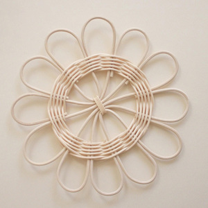 Handmade Rattan <b>Flower</b> Wholesale Cheap Price Aesthetic Room Decor Wall Hanging Natural <b>Flowers</b> for Home - Product Image 4