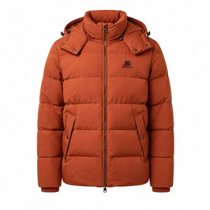 Low Price High Quality Custom Logo Printed Hooded <b>Men</b> Winter Plus Size Breathable Eco-Friendly Puffer Jacket for Sale - Product Image 2