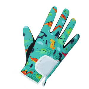 Gants d'extérieur pour enfants à imprimé dinosaure avec paume antidérapante et fermeture à boucle pour les mains - Product Image 4