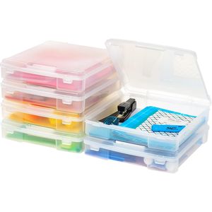 Set di 6 Contenitori Portatili in Plastica Spessa 30x30 cm per Carta da Scrapbooking; Scatole e Contenitori Durevoli e Pratici per l'Organizzazione - Product Image 1