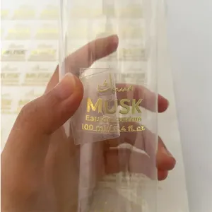 Custom Metal Logo <b>Stickers</b> Anti-Scratch <b>Transfer</b> Labels for Cosmetic Perfume Bottles Shampoo Beer Mineral Water - Product Image 1