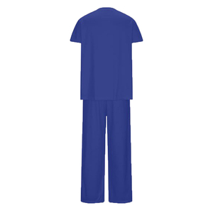 Ensemble de blouses médicales bleues pour femmes, coton et polyester, pantalon inclus, respirant, abordable, uniforme d'hôpital - Product Image 3