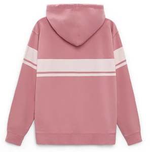 Sweat-shirt rose à capuche pour homme, coupe classique, color block, décontracté, pour l'automne, avec poche, en molleton tricoté, 2027 - Product Image 4
