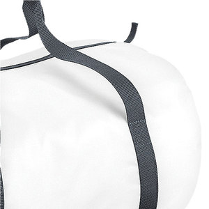 Sac de sport blanc avec sangles noires, fermeture éclair, léger, pour voyages et salle de sport, unisexe - Product Image 3