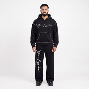 Chándales para Hombre de Forro Polar Técnico con Chándal Deportivo Negro, Chándal de Forro Polar Técnico, Chándal de Forro Polar para Invierno - Product Image 4