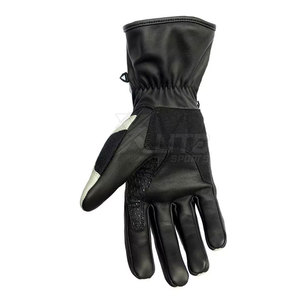 Gants de moto en cuir d'hiver durables, confortables et respirants, avec support de sécurité, sangle de poignet réglable, paume antidérapante et imperméable - Product Image 3