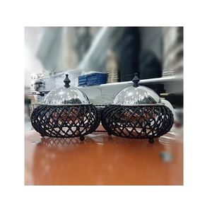 Luxury Stainless Steel Buffet Food Warmer with Gold Stand Handle Dome Lid Chafing <b>Dish</b> Catering <b>Serving</b> <b>Set</b> Display - Product Image 2