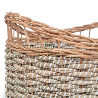 Panier de rangement en rotin tressé en jonc de mer Panda, écologique, panier à linge en osier animalier, vêtements, plantes, usage quotidien, chambre d'enfant, jouet pour bébé, enfants