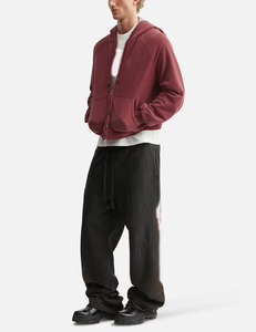 OEM Custom Vintage Washed Zip-Up Hoodie Men Heavyweight Cotton Fleece Eco-Friendly 280g Streetwear Manufacturer - Product Image 3