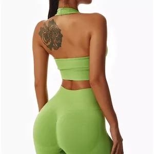 Conjunto de Yoga de Verano Personalizado de Alta Calidad para Mujer, Ropa Deportiva, Traje de Gimnasio, Conjunto de Yoga para Correr - Product Image 2