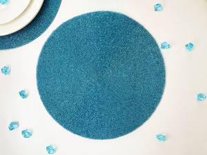 Luxury Handmade bead placemat, living room table decoration, bead and <b>sequin</b> tablemat - Product Image 1