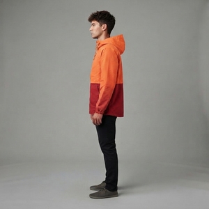 Men's <b>Lightweight</b> Hooded Windbreaker <b>Jacket</b> Full Zip Color Block <b>Casual</b> Outdoor Sports <b>Jacket</b> Wholesale Supplier - Product Image 3