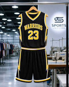 Tenues de basketball personnalisées OEM, impression par sublimation, jersey et short en tissu mesh, logo d'équipe personnalisé, vêtements de sport - Product Image 6