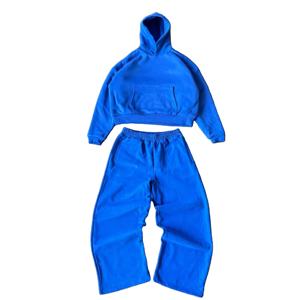 Chándal de invierno holgado con hombros caídos de gran tamaño y peso pesado personalizado, 2 piezas, precio al por mayor, Material de alta calidad - Product Image 5