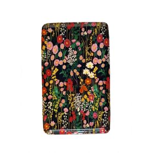 Bandeja de Servir Decorativa de Metal Esmaltado Hecha a Mano, Bandeja Rectangular para Mesa, Diseño Floral Étnico Vintage, para Hotel o Restaurante - Product Image 5
