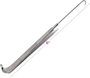 Retracteur cutané haut de gamme Fomon, 6 Gillys, avec poignée moletée, crochet chirurgical en fil métallique, approuvé ISO - Product Image 2