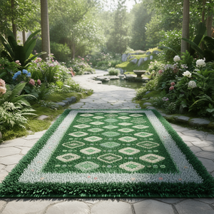 Alfombra Cloudy China de 6x12 pies, alfombra suave de poliéster, estilo moderno, alfombra grande de pelo largo 3D verde intenso para decoración de suelos de hogares y hoteles - Product Image 3