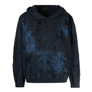 OEM Custom Bulk Manufacturer Women Winter Printed Casual Distressed Hoodie Breathable Cotton Fleece Pockets Distressed Hoodie - Product Image 1