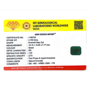 Lab-Created Zambian Emerald 20.75 Carat Loose Gemstone for Fine Jewelry - Product Image 4