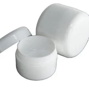 20毫升-120毫升PP纯塑料白色圆角双壁奶油罐，用于皮肤护理 (AB-PN系列)