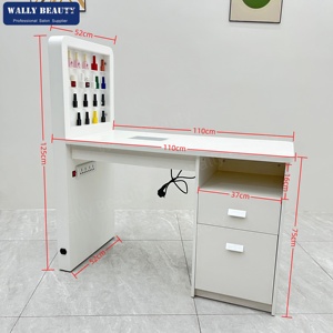 Professional <strong>White</strong> MDF Manicure Table with Dust Collector Nail <strong>Desk</strong> Mesas De Manicura Large Storage <strong>Drawers</strong> - Product Image 6