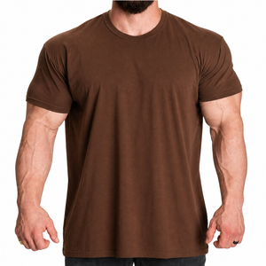 Custom <b>Oversized</b> <b>Gym</b> T <b>Shirt</b> <b>Mens</b> Cotton Athletic Workout Tee Plain Custom Logo OEM ODM Manufacturer Supplier Wholesale - Product Image 1